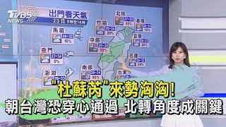 「杜蘇芮」來勢洶洶！朝台灣恐穿心通過　北轉角度成關鍵｜TVBS新聞 @TVBSNEWS02