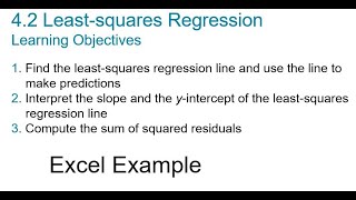 4.2 Least Squares Regression Example