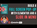 Build a Full Screen Pop-Up with Elementor and a Slide-in Menu