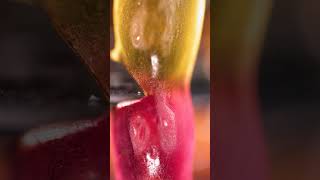 Gummy Worm Cutting With Hot Knife Even Closer and Even Slower