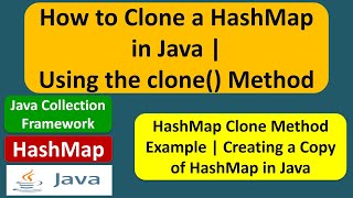 How to Clone a HashMap in Java | Using the clone() Method | Java Collection Framework