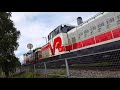 2 x dr16 locomotives departing joensuu drive by with bicycle 17.7.2017