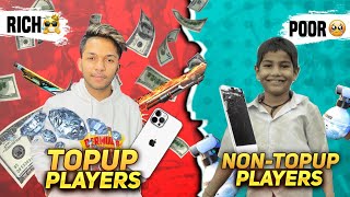 TOP UP PLAYERS🤑 VS NON TOPUP PLAYERS🥺||പാവപ്പെട്ടവന്റെ അവസ്ഥ💔|| FREEFIRE MALAYALAM || HipsterGaming