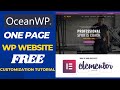 Create a Stunning ONE PAGE Website in minutes with OceanWP and Elementor 2025