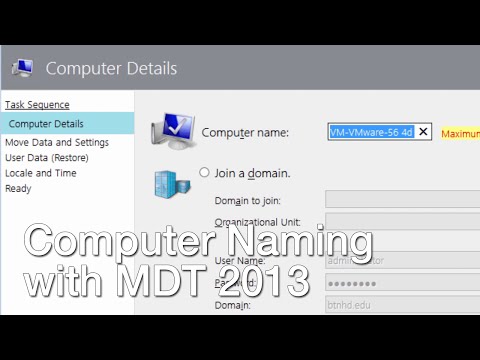 Change Computer Name Based on Hardware with MDT 2013 Update 2 Change Computer Name Based on Hardware with MDT 2013 Update 2