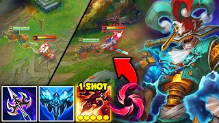 Shaco but I max Q and run around executing everyone (NEW SUPPORT STRAT)