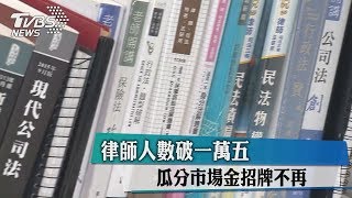 律師人數破一萬五 瓜分市場金招牌不再