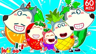 Deliciosas Frutas \u0026 Vegetales con Familia Wolfoo 🍓🍇 + Mass Video Para Niños 🌈 Wolfoo en Español