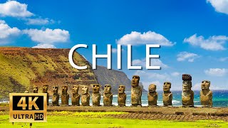 FLYING OVER CHILE (4K UHD) - Amazing Beautiful Nature Scenery with Relaxing Music for Stress Relief