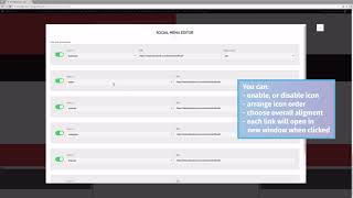 Edit shortcode - social icon