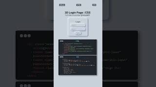3D Login Form | mzcode01 #shorts #loginform #css #coding #webdesign #cssshadows