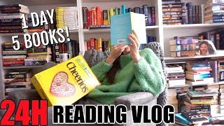 I READ 5 BOOKS IN 1 DAY! || 24h Reading Vlog 2019