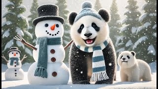 Snow Panda Cub and His Friends | Fun Winter Nursery Rhyme for Kids | Snowy Day Song for Kids