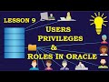 USERS, PRIVILEGES & ROLES IN ORACLE