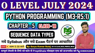 Day-18 || Python Programming (M1-R5.1) O Level || Python Programming M1-R5 For O Level || PreptShala