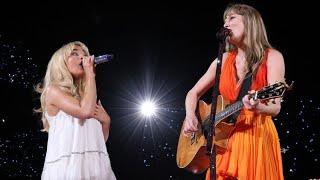 Taylor calls sabrina to sing espresso together New Orleans N2!🧡 (Full credits go to og owner!!)