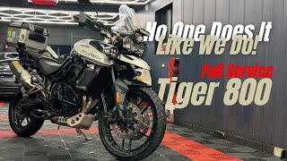 Triumph Tiger 800 Full Service | Complete Overhaul \u0026 ASMR | Best motorcycle garage | Kyffs Customs