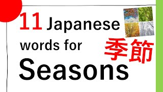 [Vocabulary] 11 Japanese words for Seasons / 季節に関する日本語11個（きせつにかんするにほんご11こ） [#11]