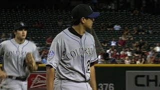 COL@ARI: De La Rosa allows two earned runs in six