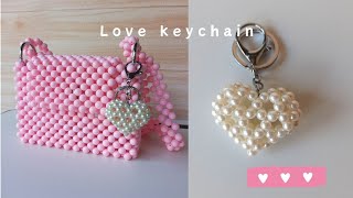 how to make love keychain || tas manik indonesia 🇮🇩