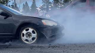 INSANE k24 RSX TYPE S FOURTH GEAR BURNOUT!