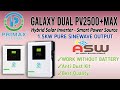 Primax Galaxy Series PV2500+Max 12V 1.5KW Pure Sinewave Solar Hybrid Inverter Details Review Unbox.