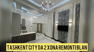 Toshkent City da 1 xona 2 xona qlingan remont mebel texnikasi blan