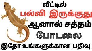 வீட்டில்  பல்லி இருக்குது ஆனால் சத்தம் போடலை  உங்களுக்கான பதிவு இதோ