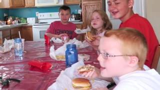 Kids eat a trash burger prank (Reupload)