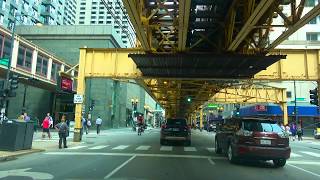 [4K] Driving in Downtown Chicago under the Elevated \