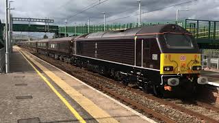 DBC 67005 TNT 67006 ON HRH ROYAL TRAIN AT SEVERN TUNNEL JCT 141021