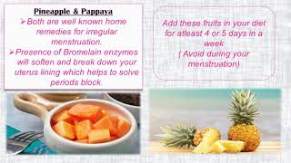 foods to regularise your menstrual cycle