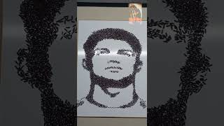 How to make Cristiano Ronaldo Black White with rice #art #riceart