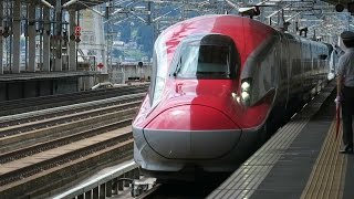 JR東日本 福島駅 東北新幹線 盛岡行き  やまびこ E6+E5系 入線 発車 2016 .7