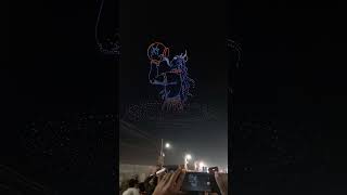 Uttar pradesh drone show in prayagraj maha kumbh #love #mahakumbh #dji