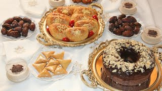 فطور خامس رمضان🥰شهيوات خطيييرة شوصون بالقمح الكامل كيحمر لوجه كيكة القهوة السريعة😋 وتحلية رائعة