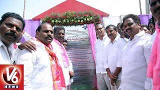 Minister Harish Rao Visits Jinnaram And Ameenpet Villages | Inaugurate Development Works | V6 News