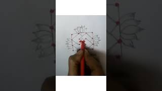 simple and easy rangoli with dots 4x4 ll చిన్న ముగ్గు ll