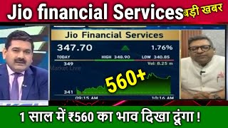 Jio financial stock analysis Anil Singhvi/jio financial Services latest news,Jio finance Target 2025