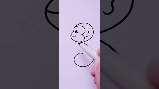 How to draw a little monkey with three 3# little monkey simple strokes