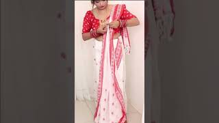 Traditional bengali saree draping #short