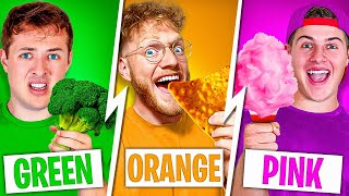 Eating Only ONE COLOR FOOD For 24 HOURS Challenge