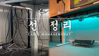 [Setup Tip] 그냥 '선 정리'가 일상인 사람이 선정 리 하는 모습(Cable management with Motion desk)