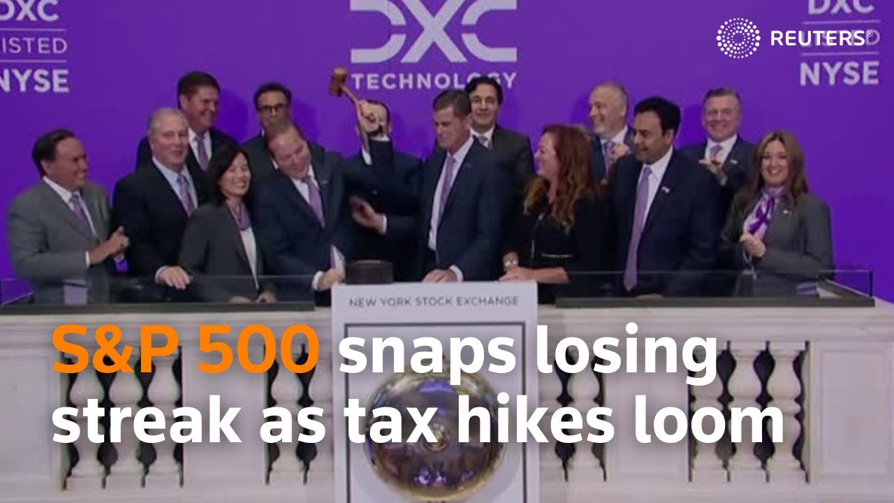 S&P 500 Snaps Losing Streak As Tax Hikes, Inflation Data Loom - YouTube