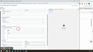 Creating a New User Request Record