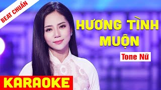 KARAOKE Hương Tình Muộn Tone Nữ - Beat Chuẩn Hoàng Hải | Võ Hoàng Karaoke