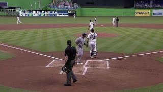 COL@MIA: Morneau cracks single to left, scoring CarGo