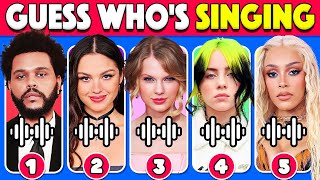 Guess WHO'S SINGING 🎤🎵 | Celebrity Song Edition | The Weeknd, Olivia Rodrigo, Taylor Swift, Doja Cat