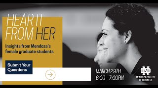 Hear if From HER - Mendoza College of Business at Notre Dame