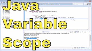 23 - Variable Scope and Lifetime in Java
